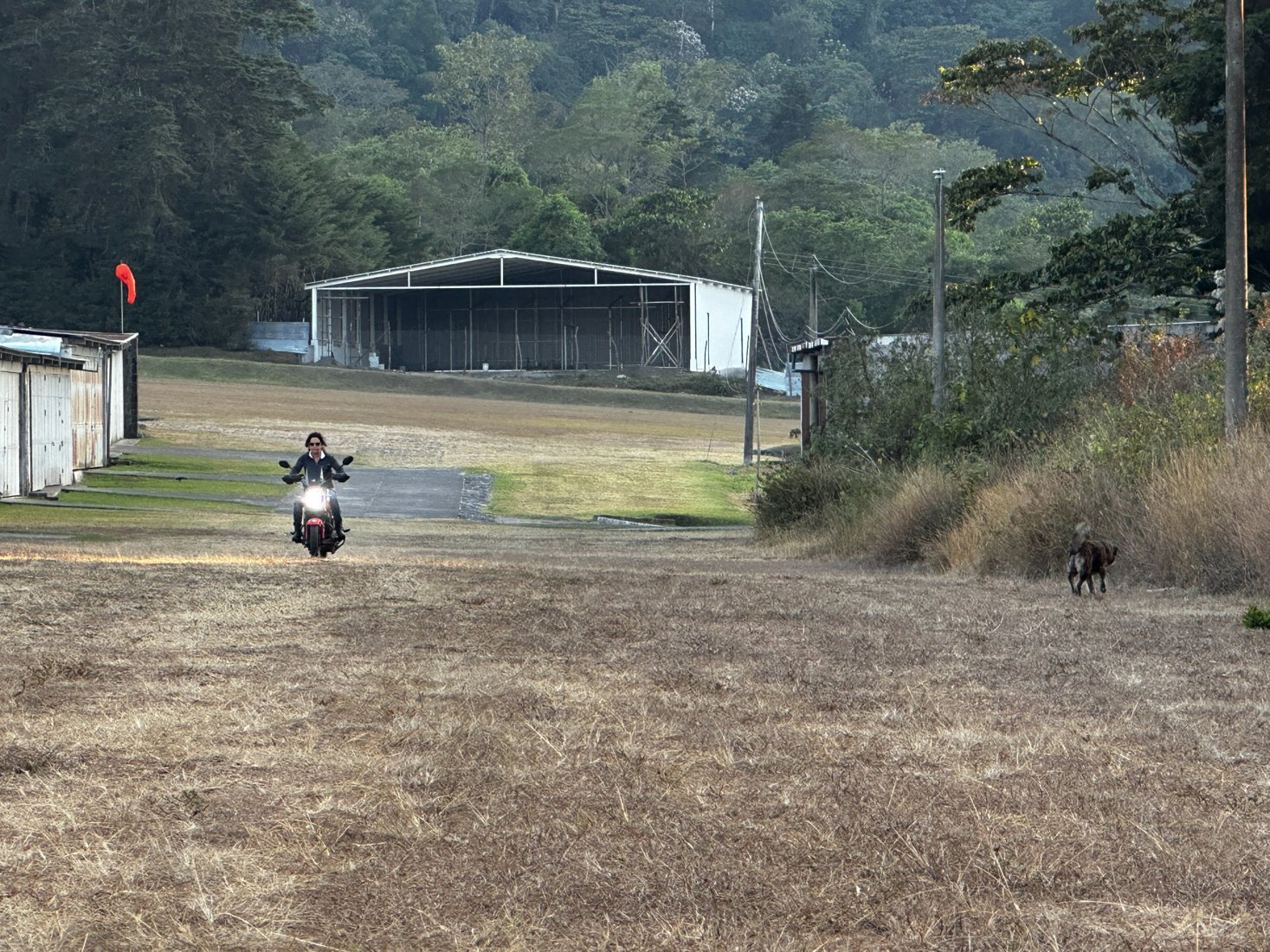 Hangar C1 as seen across the airstrip